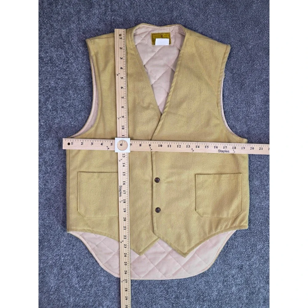 Vintage 70s‎ Deerskin Melton Shirt Co Wool Vest Mens M Western Workwear USA Made
